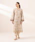 Women's Pret Lawn Printed Embroidered Beige Straight Shirt